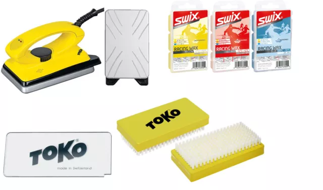 Toko Skiwax Set  6-teilig mit Bügeleisen ALPIN - NORDIC - BOARD