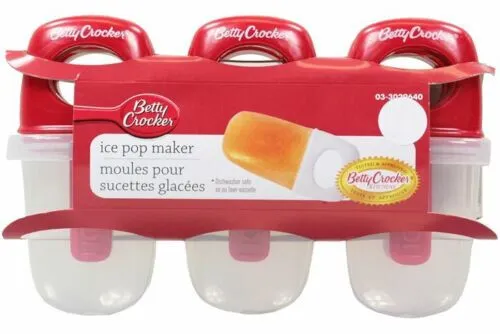 6 Pcs BETTY CROCKER Icy Pole Maker Moulds Ice Cream Jelly Maker Kitchen Tools