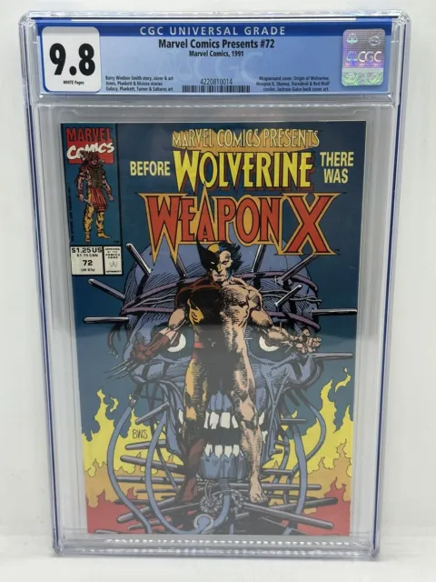 Marvel Comics Presents # 72 CGC 9.8 NM/MT WP Key Origin of Wolverine, Weapon X