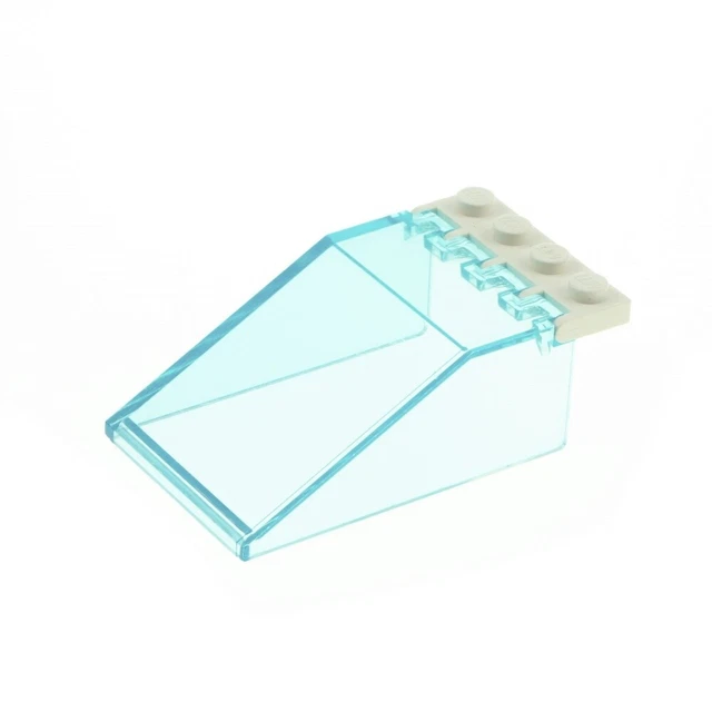 1x LEGO Windshield 6x4x2 Transparent Light Blue Window White 4315 4474