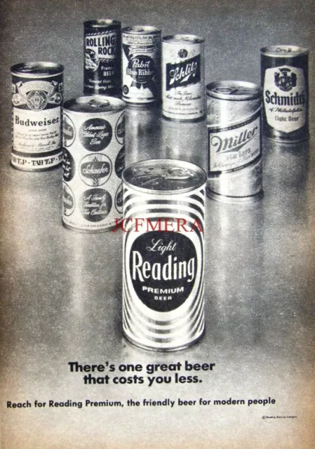 Light 'READING' Premium Beer 1971 Advert Print - Original Ad Ideal to Frame