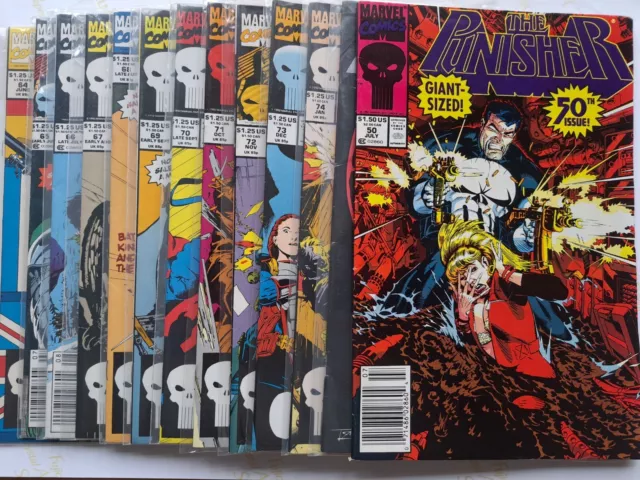 Marvel Comics - The Punisher #50, #64 To 75 RUN - HIGH GRADE 1991 - 13 ISSUES !