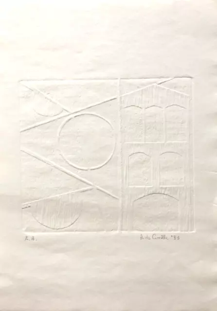 AIDA CROCETTA, GRAFICA VENETA,  Bellissima incisione calcografica, 1993 firmata