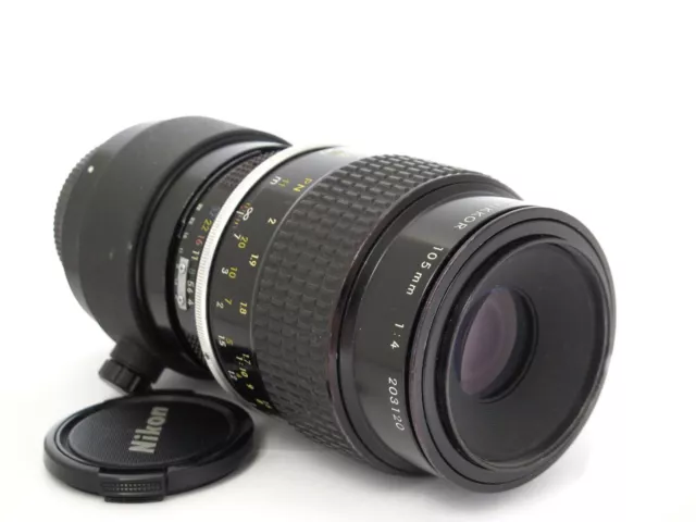 Nikon MF Micro Nikkor 105mm 4.0 AI Macro con PN-11 garantía analógica 1 año