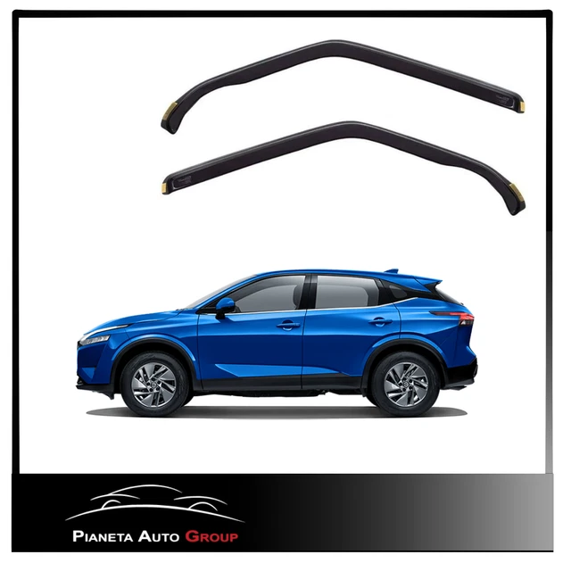 Deflettori D'Aria Per Nissan Qashqai J11 2014-2021 | Set 4 Pezzi Nero - Antivento E Antipioggia - Foto 5