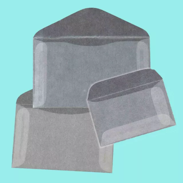 Glassine Envelopes Acid Free Pack of 100 Bags Size NO.4 - 82.55 X 123.83 mm