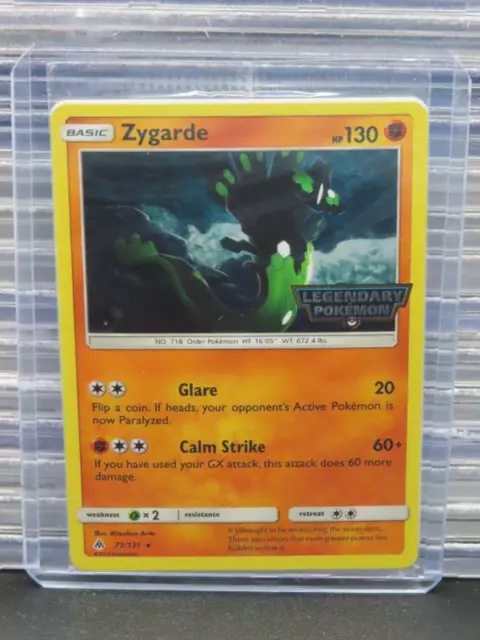 Pokemon Forbidden Light Zygarde Legendary Pokemon Holo Promo #72/131