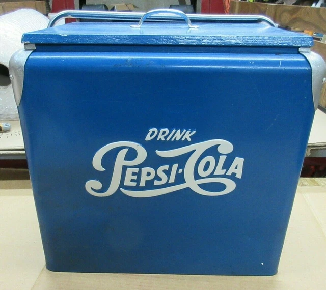VINTAGE 1950S DRINK Pepsi Cola Soda Metal Ice Cooler chest £274.81