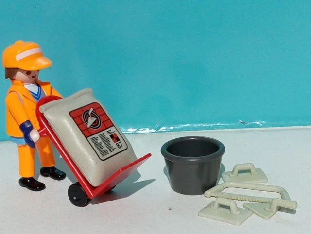 Lot Playmobil 14 Accessoires Chantier - Personnages, Outils, Dynamite - Neuf Allemagne