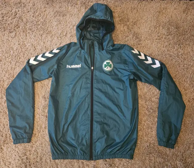 Greuther Furth Hummel Green Full Zip Training Rain Jacket - Small