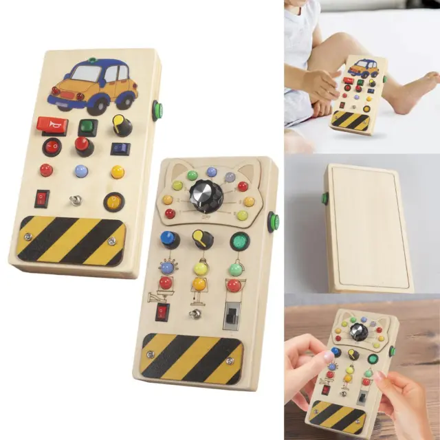 Lights Switch Busy Board Toys with Buttons Kids Toy Activity Sensory Board
