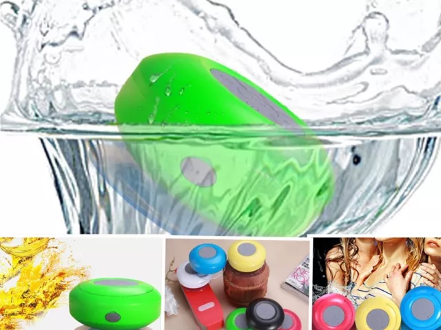 Mini Altavoz Impermeable Inalámbrico Bluetooth Portátil Ducha Agua Ventosa Baño