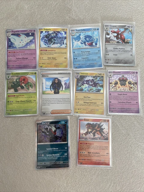 Lot Français 10 Cartes Pokémon Brillantes + 1 Ultra Rare – Collection Cadeau Premium Authentique