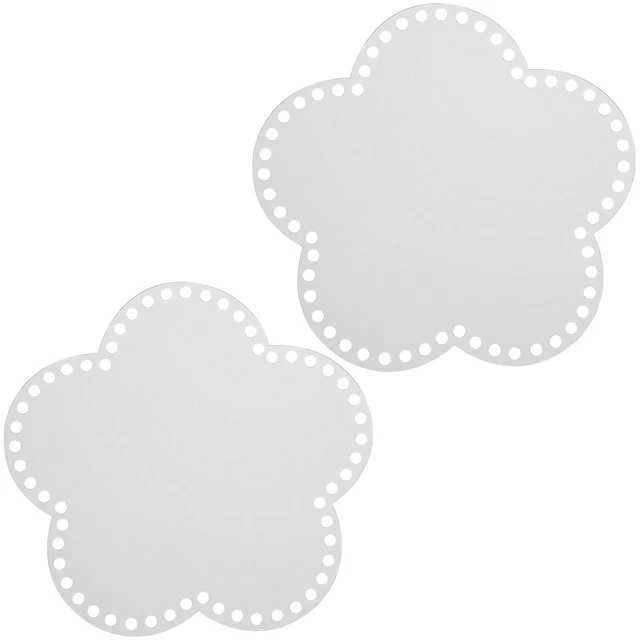 2 piezas tabla de telar duradera hágalo usted mismo creativa con forma de flor tablero de ganchillo compacto