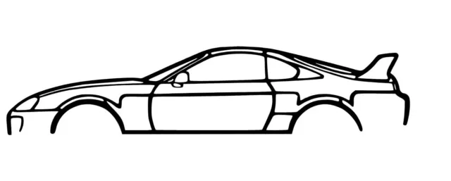 Toyota Supra MK4 Silhouette Wall Art