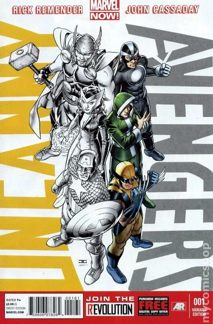 Uncanny Avengers 1F Cassaday Uncanny Variant VF 2012 Stock Image