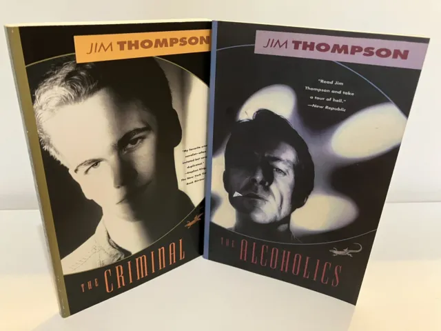 JIM THOMPSON The Criminal - The Alcoholics Black Lizard Softcover Lot of 2