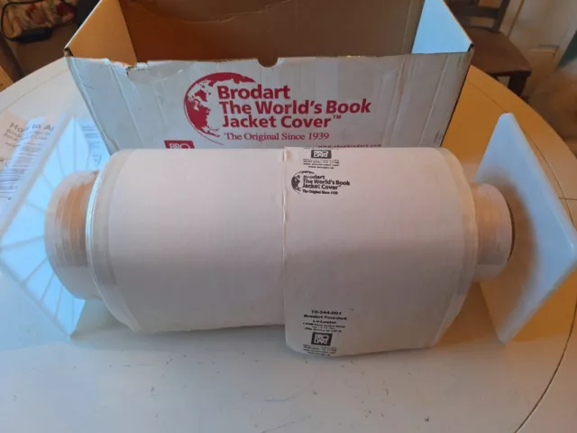 Brodart Fold-On Book Jacket Covers ARCHIVAL - Lot Luster 14” - 1 Whole HUGE ROLL