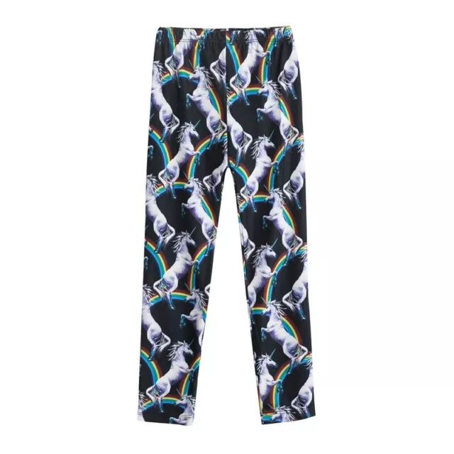 Leggings para niñas con estampado de arco iris pantalones elásticos informales