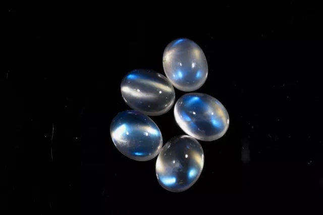 AAA+ Top Second Quality Rainbow Moonstone Cabochon Natural Oval Shape 10x8 mm