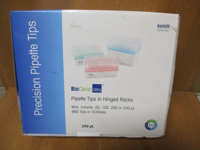 METTLER TOLEDO RAININ PIPETTE TIPS 10 RACKS  20uL/250uL PART#30389195