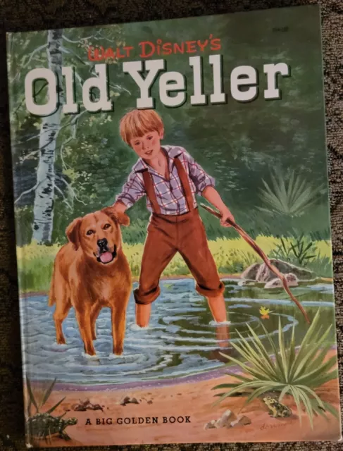 Vintage Walt Disney's 1958 Old Yeller A Big Golden Book Hard Cover