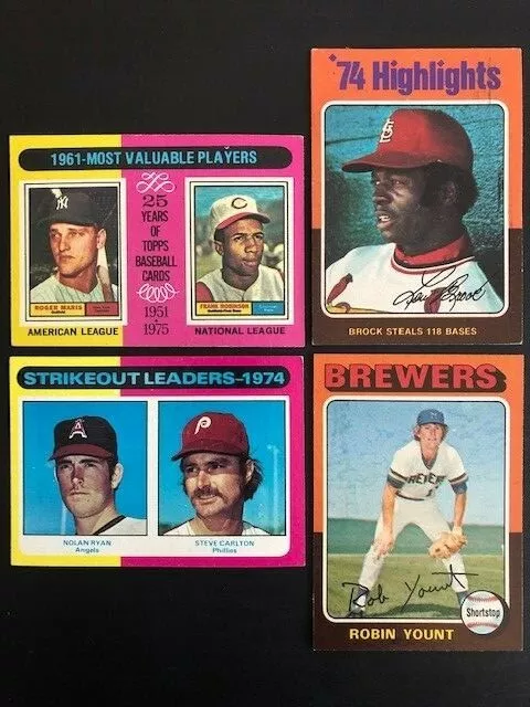 1975 Topps Baseball HOF STARS Lot Pick A Card Player 1-660 Complete your Set