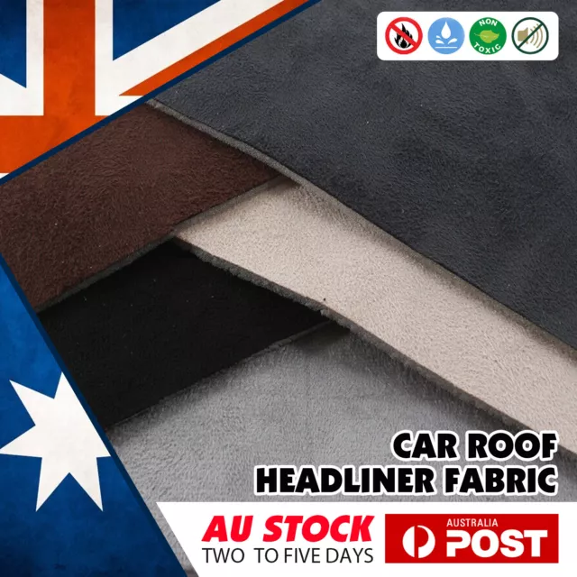 BLACK Suede Headliner Fabric Material ,Car Interior Roof Liner Upholstery.