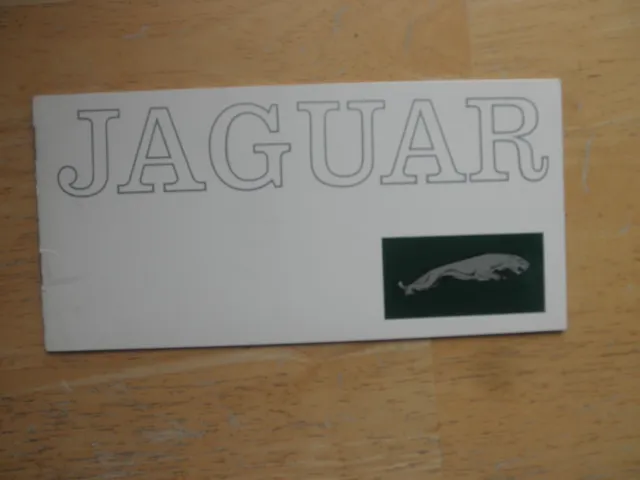 Jaguar Brochure Pamphlet Glove Box Size