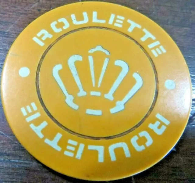 Roulette Roulette Gaming Poker Chip Token Crown On Chip