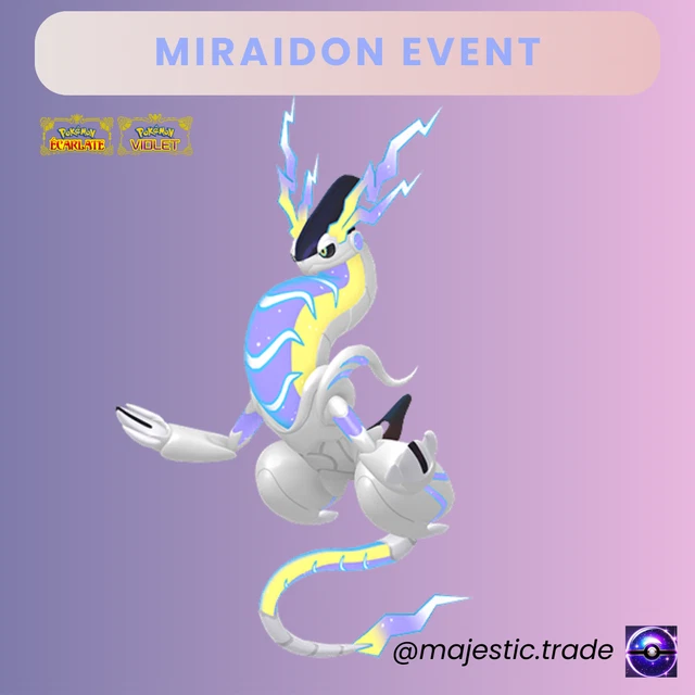 Carte Pokémon Miraidon Chromatique (Shiny) - Événement FR Pour Pokémon Écarlate/Violet Sur Nintendo Switch