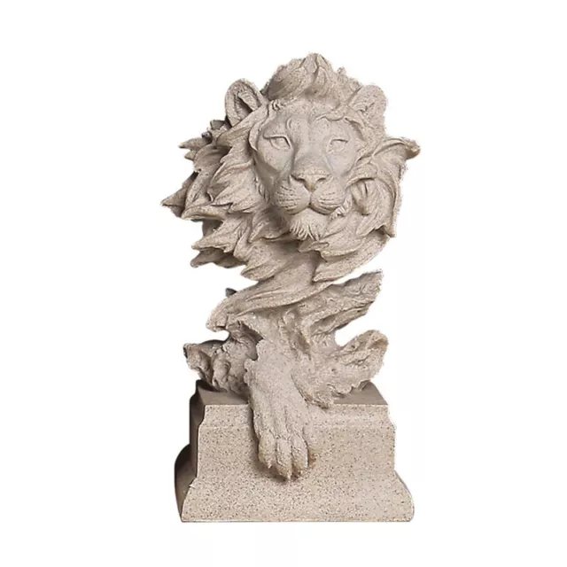 Statue  Statuette De Lion  En Resine Hauteur 30 Cm