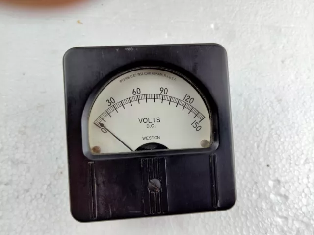 Vintage Weston DC Model 301  Panel Volt Meter  Voltmeter 0-150 Volts