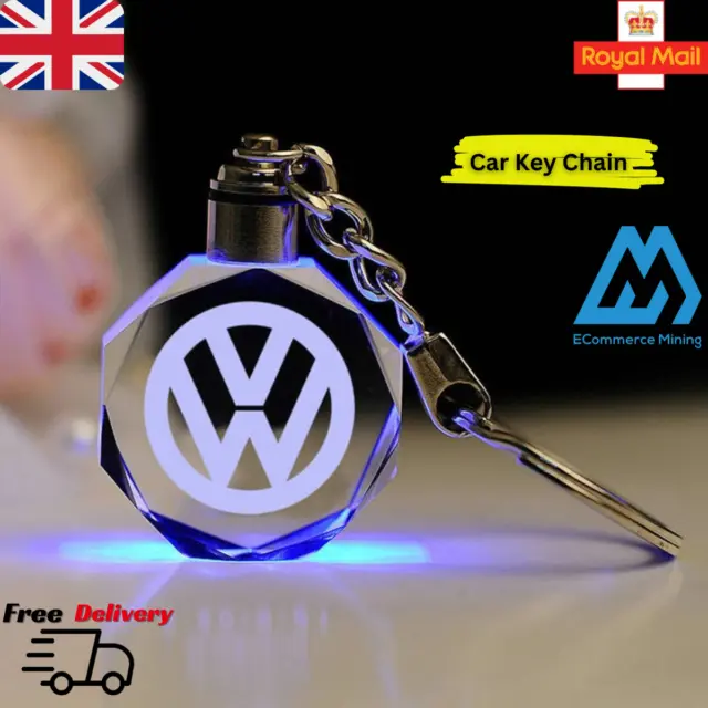 Key Chain Car Key rings LED Car Logo Fairy Light Bike Metal car/bike accessories