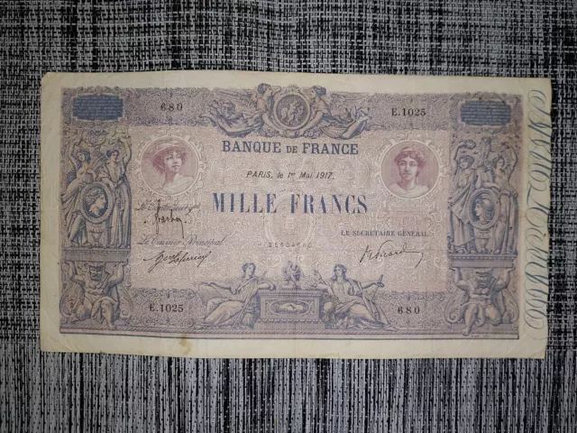 Ancien billet de 1000 Francs