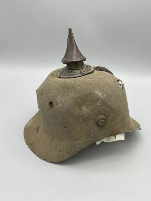 WWI Imperial German Felt Pickelhaube Helmet Prussian