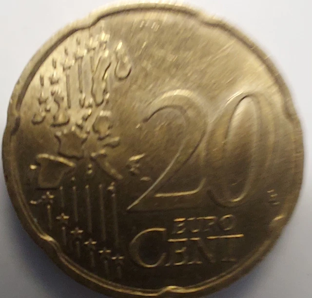 world coins: 2002 Germany 20 euro cents coin.