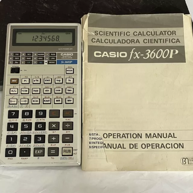 VINTAGE CASIO SCIENTIFIC Calculator FX 3600P working with instructions 34.00 PicClick UK