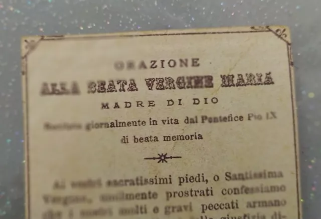 Raro antico santino cromo-holy card MATER DOLOROSA 3