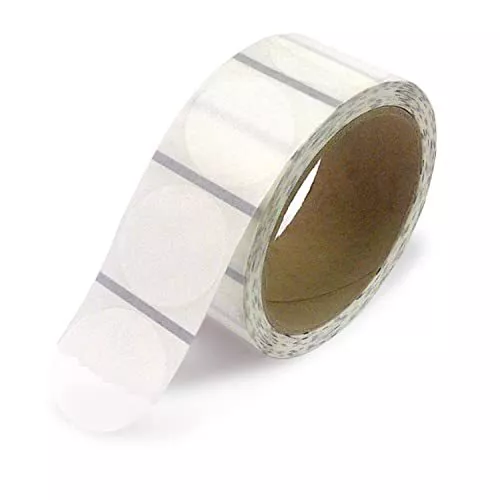 Clear Retail Package Seals, Round Circle Wafer Stickers, 500 Per Roll (2")