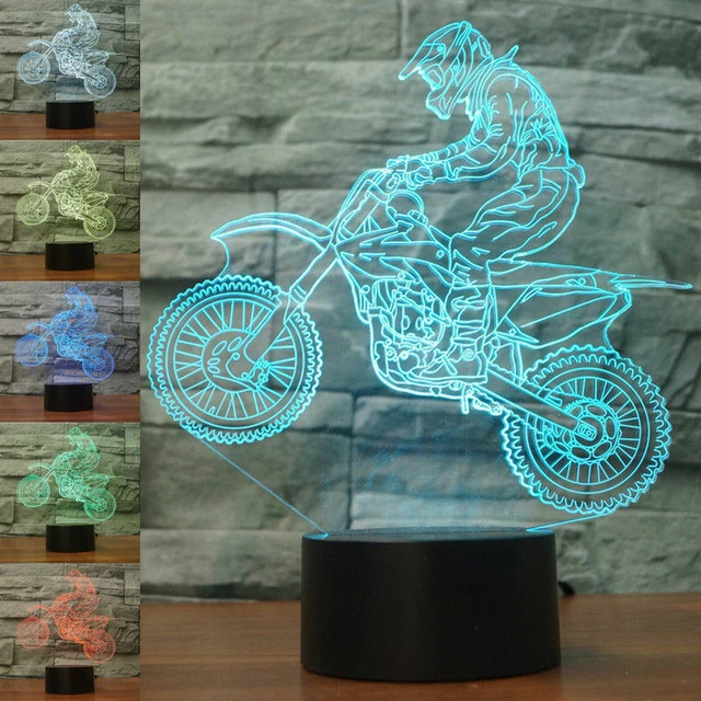 LED Night Light 3D Shark Lamp Multi 7 Color Changing Touch Switch