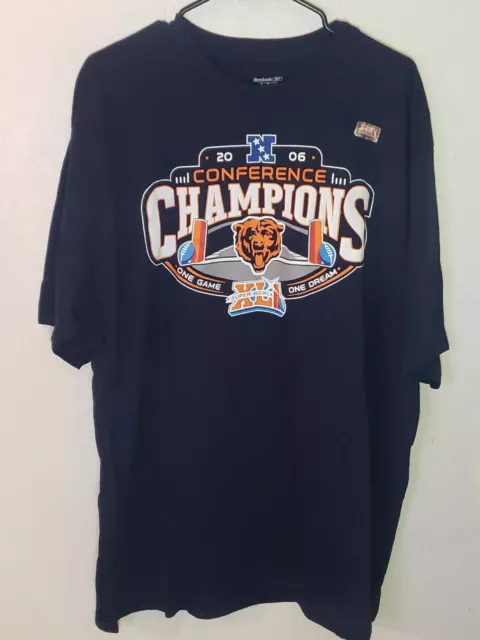 Chicago Bears 2006 Conference Champions Reebok T-Shirt Mens XL Blue NFL