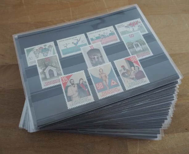 1988 Liechtenstein; 35 komplette Jahrgänge ohne Blocks, postfrisch/MNH, ME 1022,