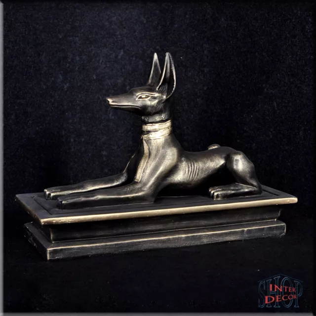 Figur Statue Dekofigur Antike Anubis Pharao Skulptur Ägyptische Kunstharz