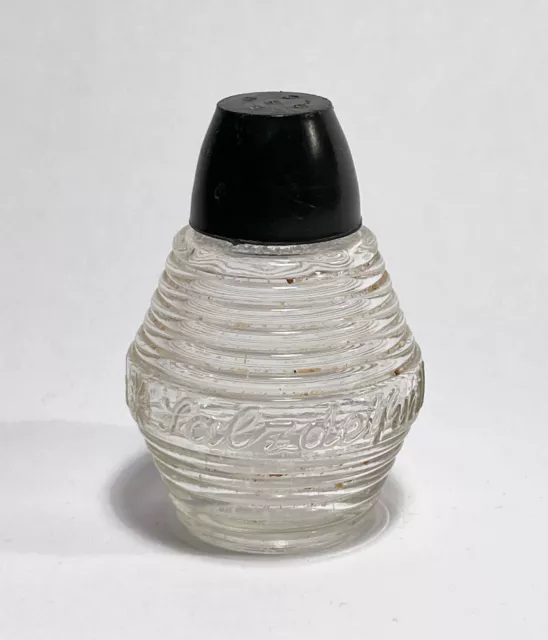 alt antik Salzstreuer SONNENSALZ Vintage Pressglas Glas