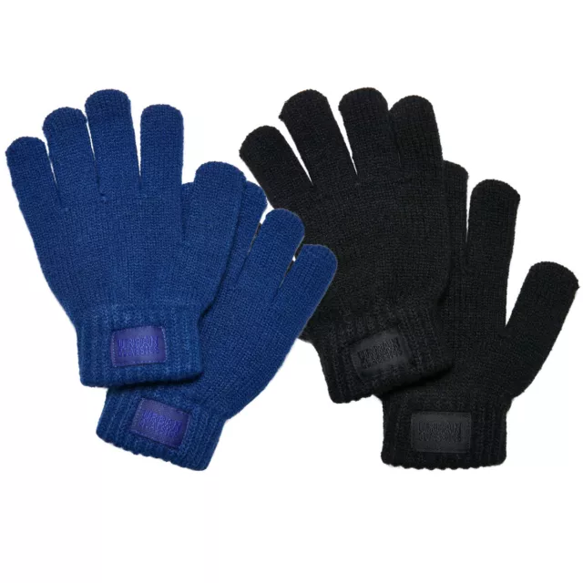 Urban Classics Bambini Knit Gloves Bambini Guanti Kidswear Guanti a Maglia Logo