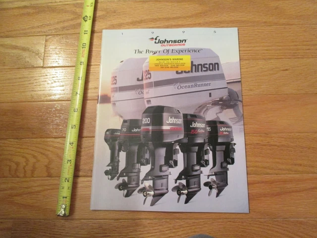 Johnson Boat Motors 1995 Vintage Boats Dealer sales brochure catalog