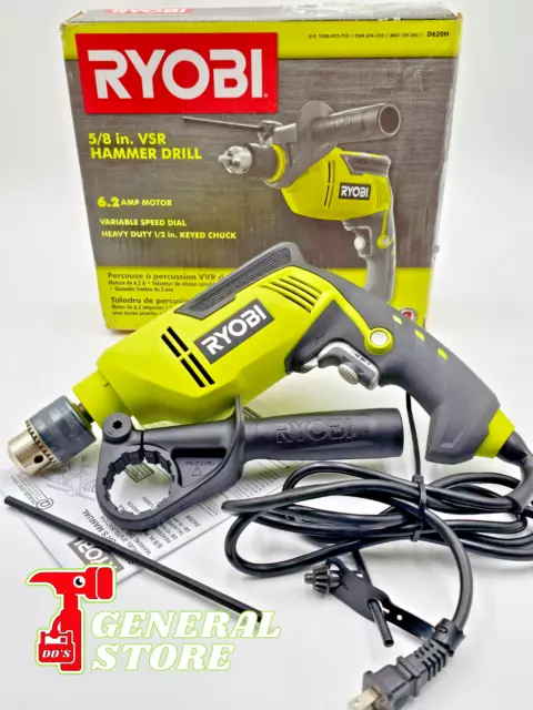 RYOBI D620H 6.2 Amp 5/8" VSR Corded Hammer Drill