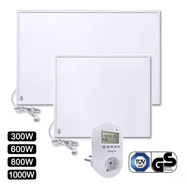 Infrarotheizung Infrarot mit Thermostat Heizung Heizpaneel Weiß TÜV 300-1000Watt