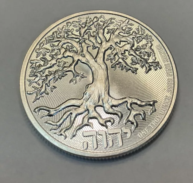 2019 Niue Tree of Life 1oz Silver Coin , ( White Toning))